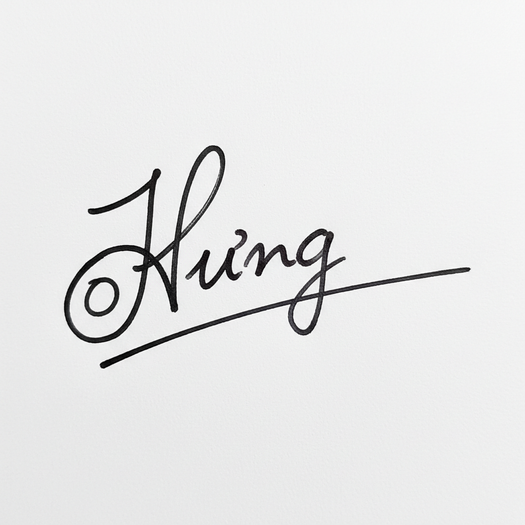 Các Mẫu Chữ Ký Tên Hưng: Nâng Tầm Cá Tính, Hút Vận May Mẫu chữ ký tên Hưng số 2