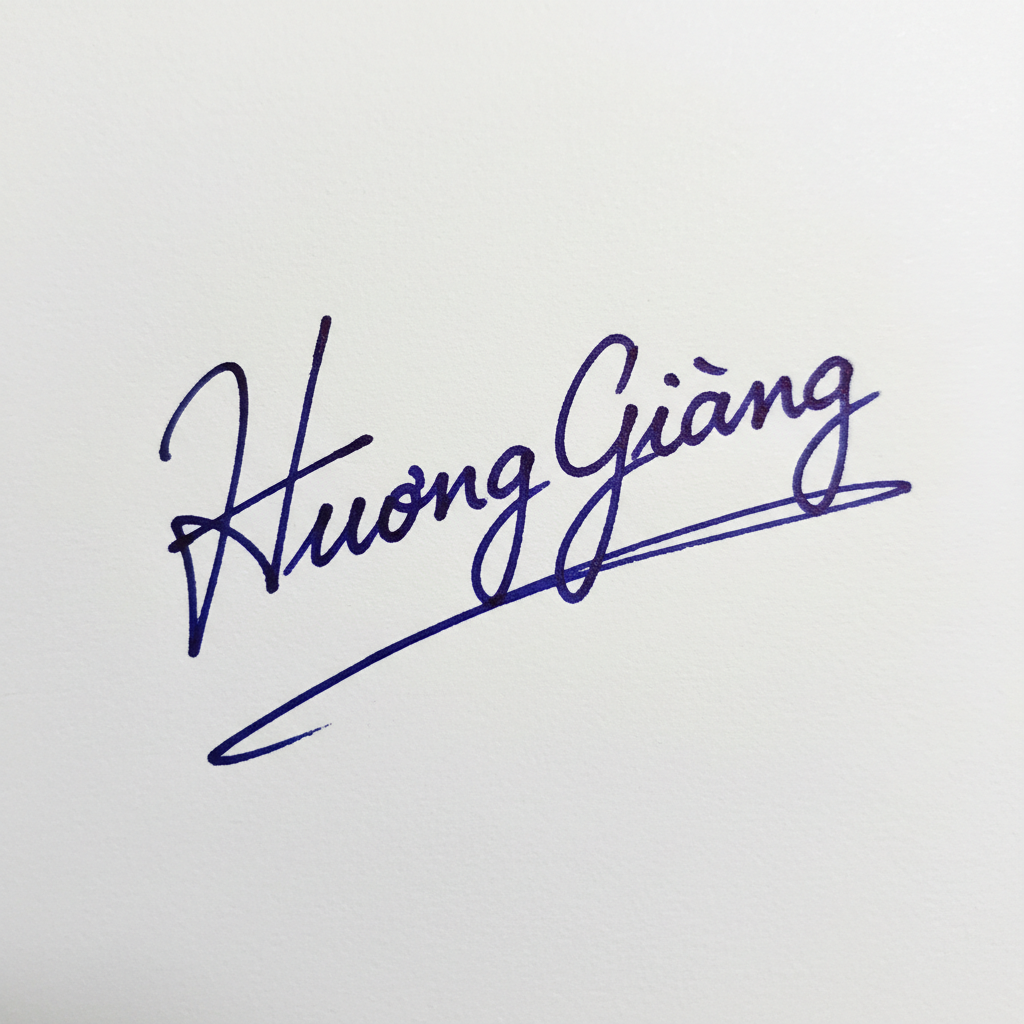 Mẫu chữ ký tên Hương Giang số 1