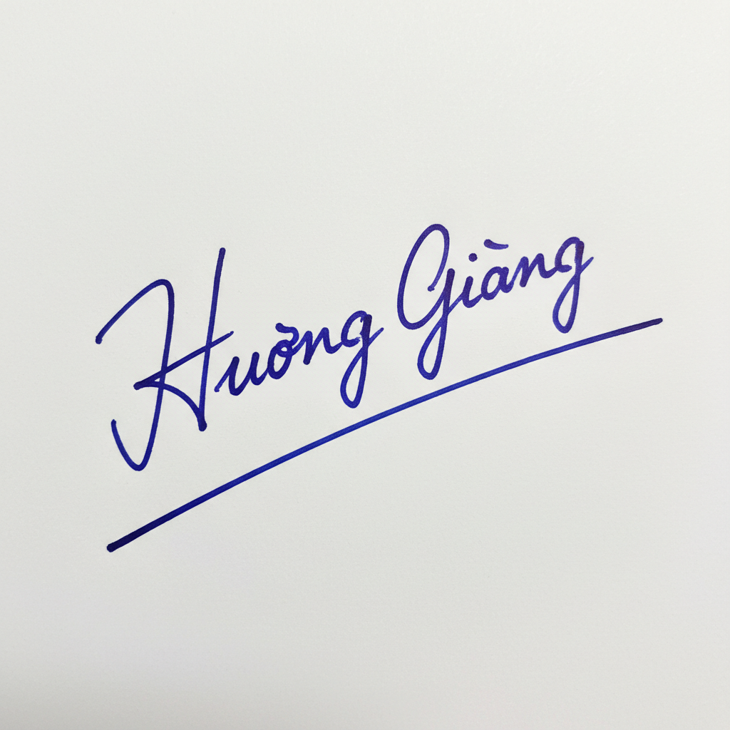 Mẫu chữ ký tên Hương Giang số 3