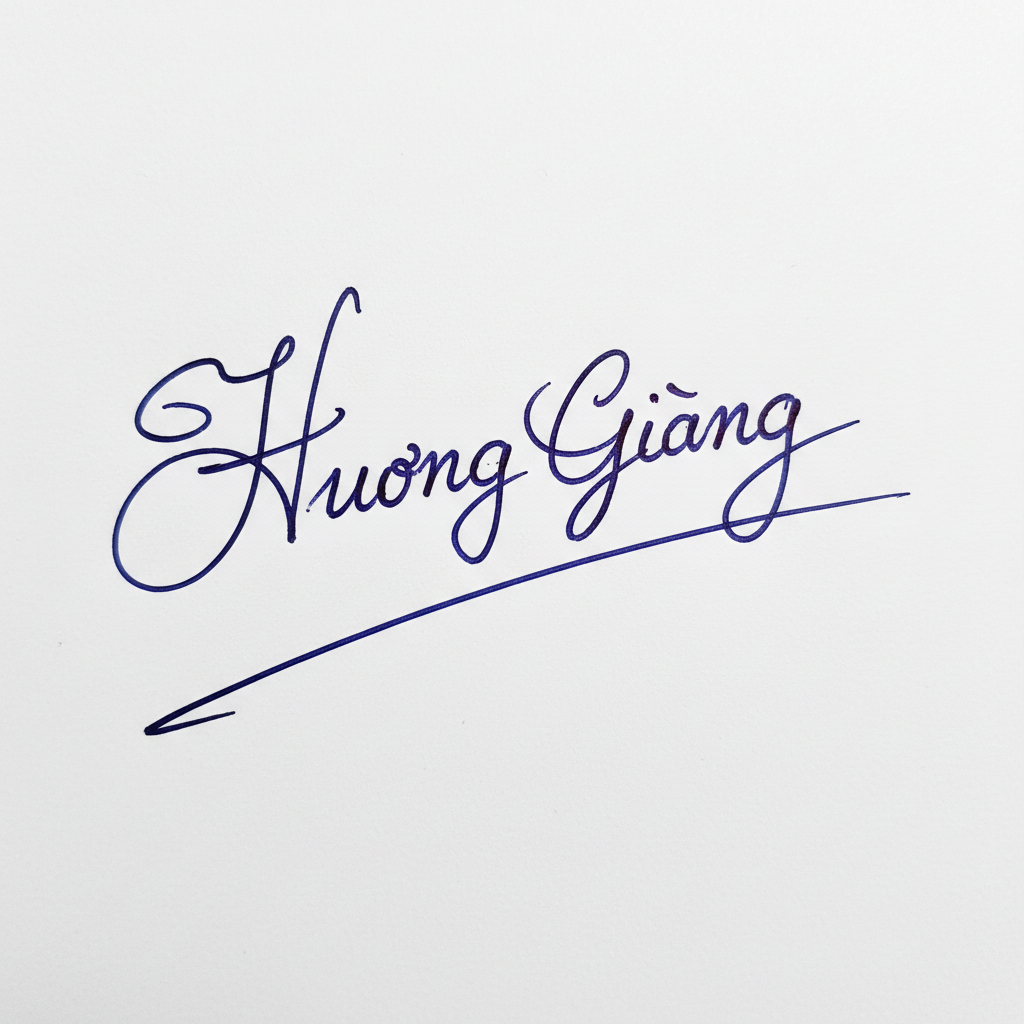 Mẫu chữ ký tên Hương Giang số 4