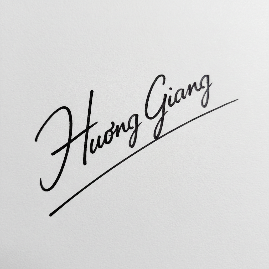 Mẫu chữ ký tên Hương Giang số 5