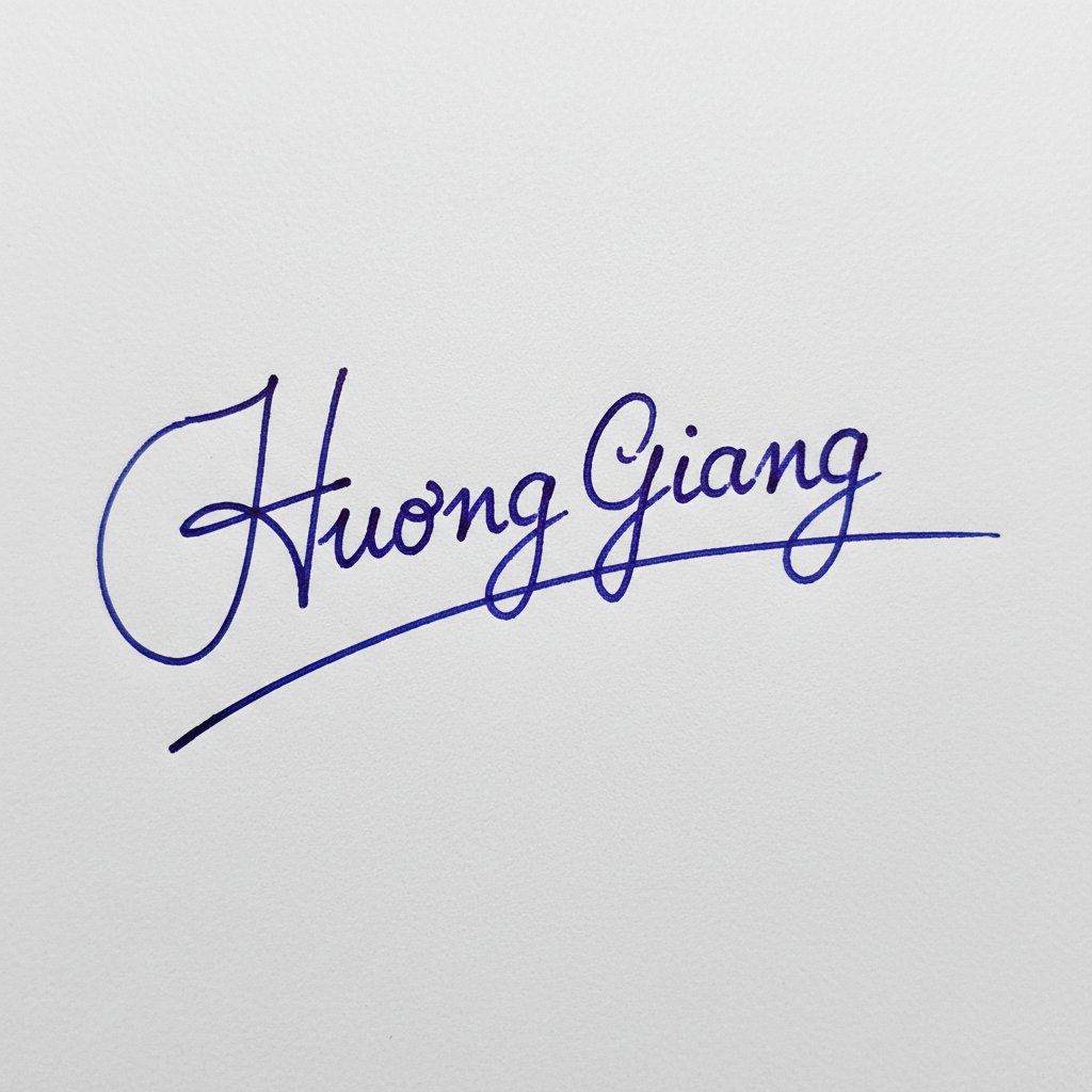 Mẫu chữ ký tên Hương Giang số 6