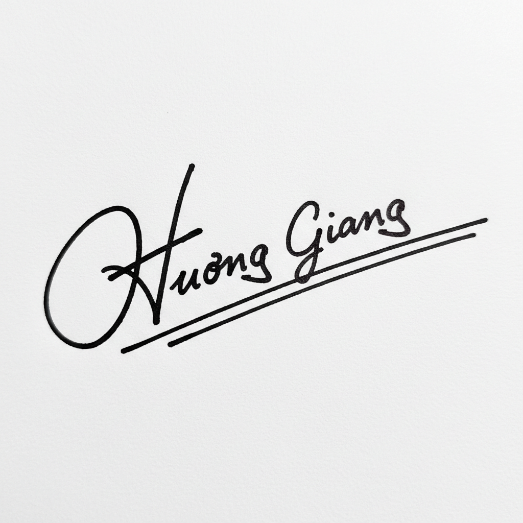 Mẫu chữ ký tên Hương Giang số 7