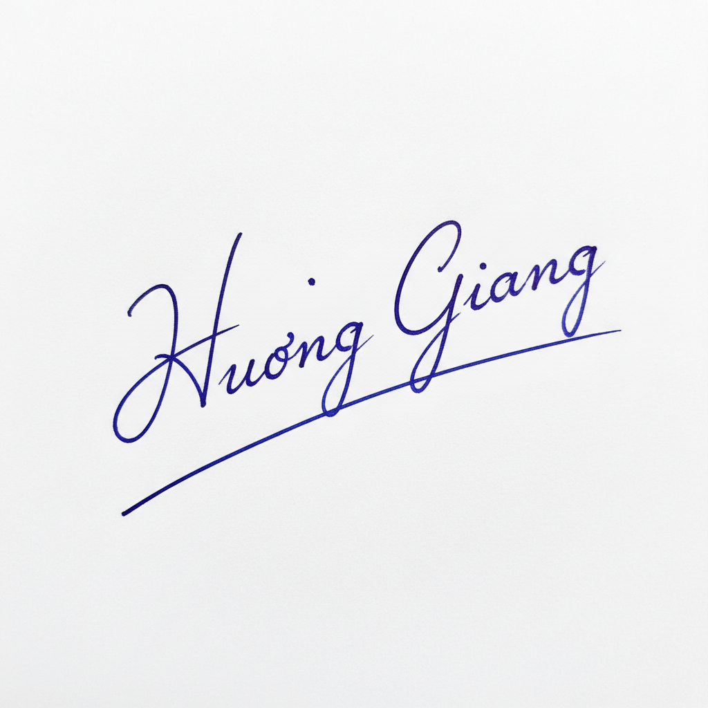Mẫu chữ ký tên Hương Giang số 8