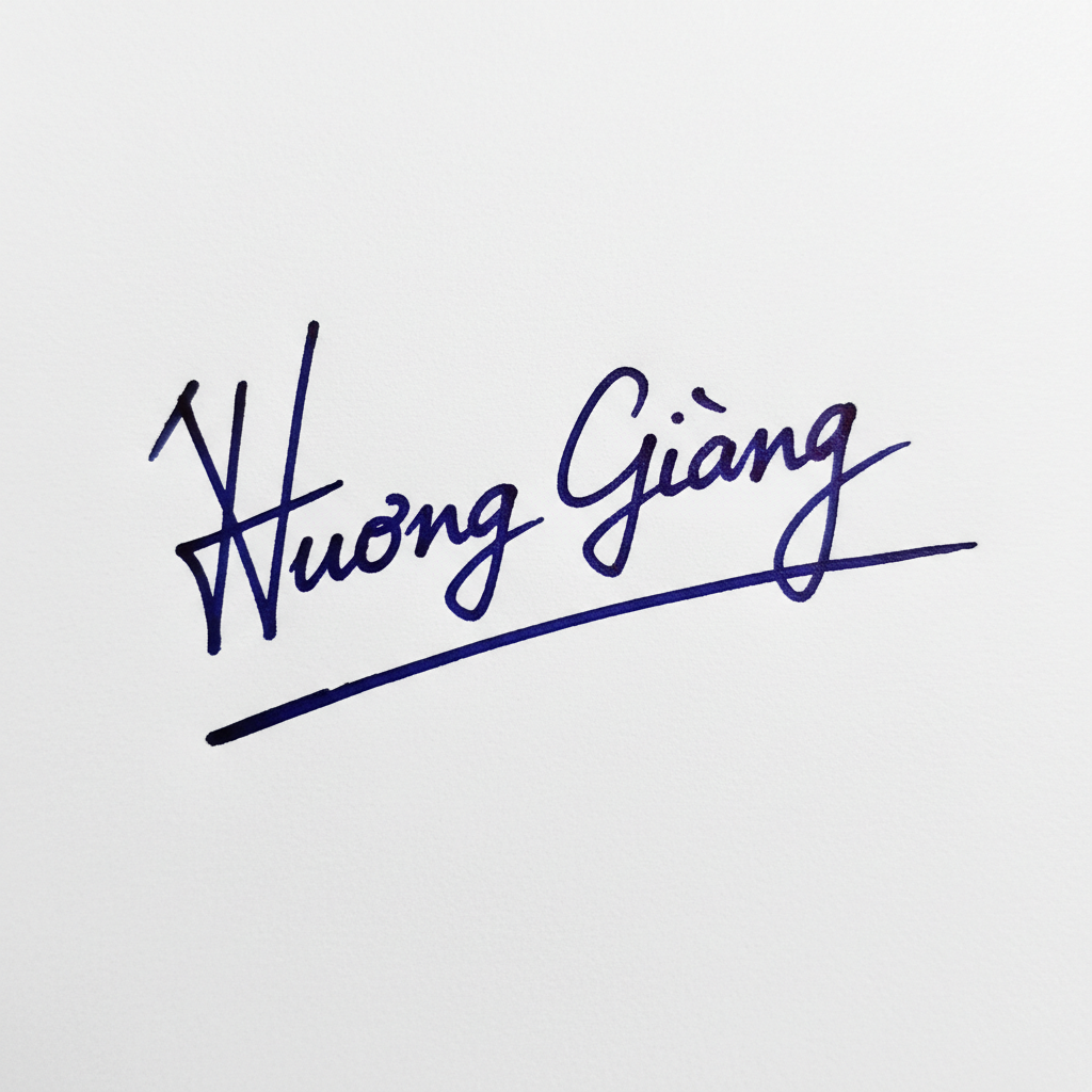 Mẫu chữ ký tên Hương Giang số 9