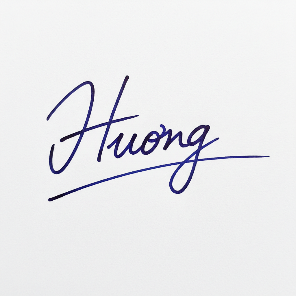Mẫu chữ ký tên Hương số 1