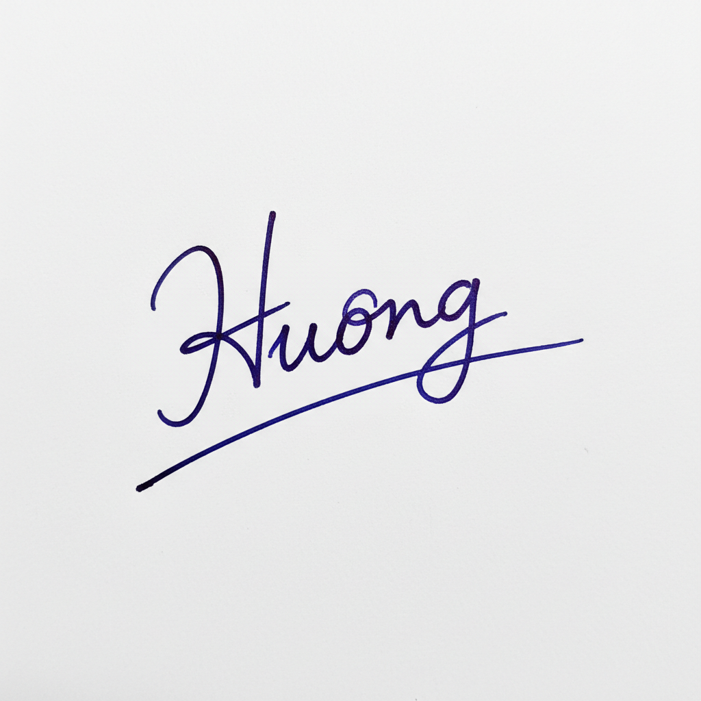 Mẫu chữ ký tên Hương số 1