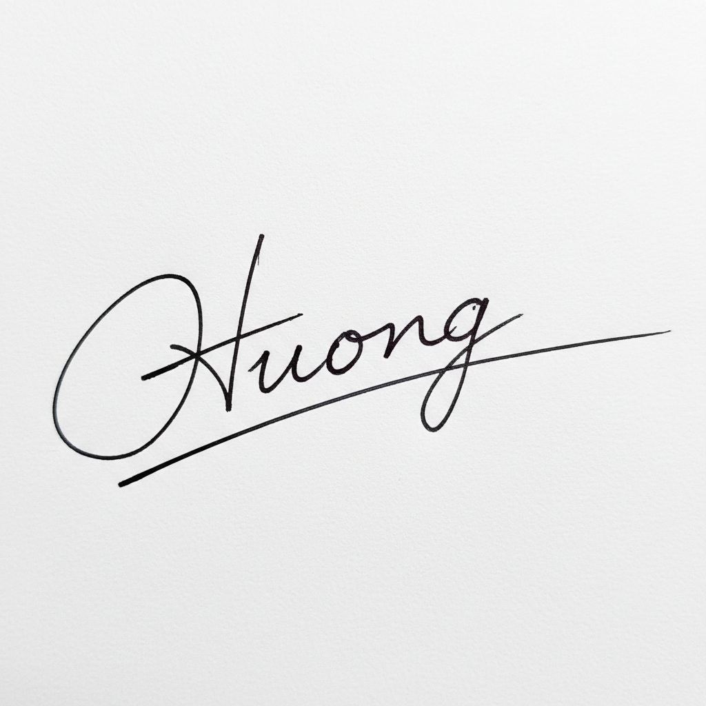 Mẫu chữ ký tên Hương số 10