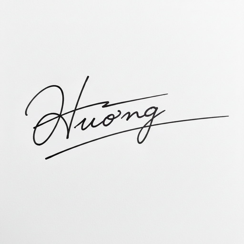 Mẫu chữ ký tên Hương số 10