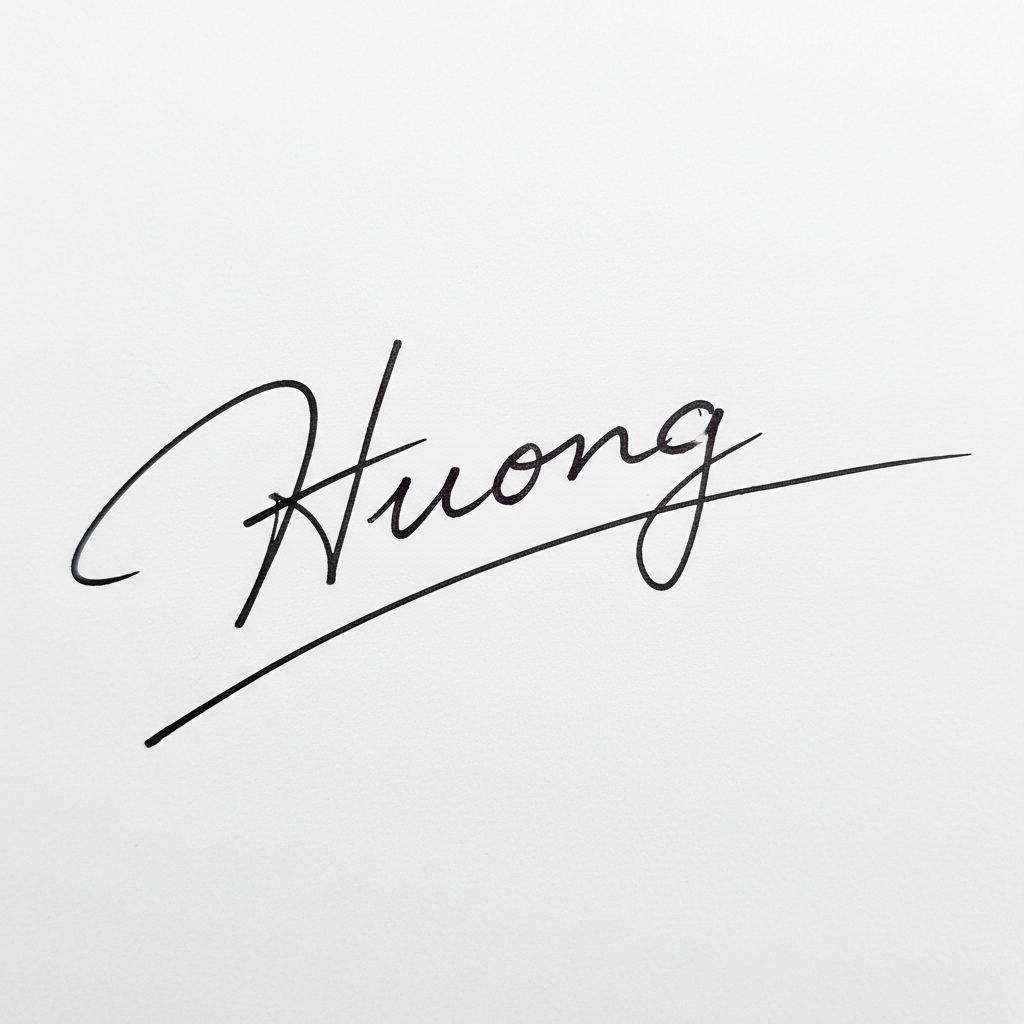 Mẫu chữ ký tên Hương số 10