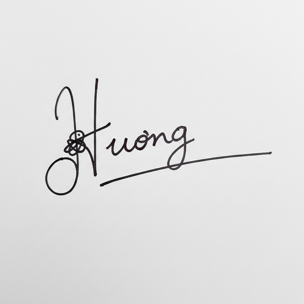 Mẫu chữ ký tên Hương số 2