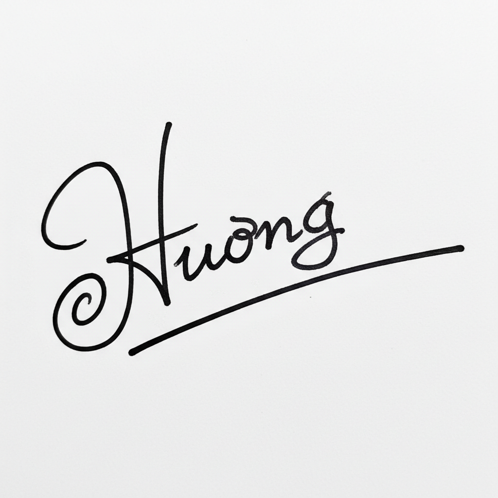 Mẫu chữ ký tên Hương số 2