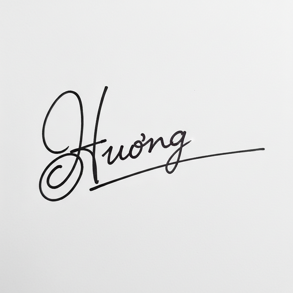Mẫu chữ ký tên Hương số 2