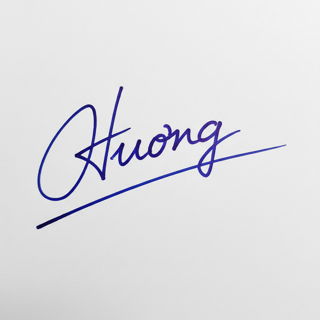 Mẫu chữ ký tên Hương số 3