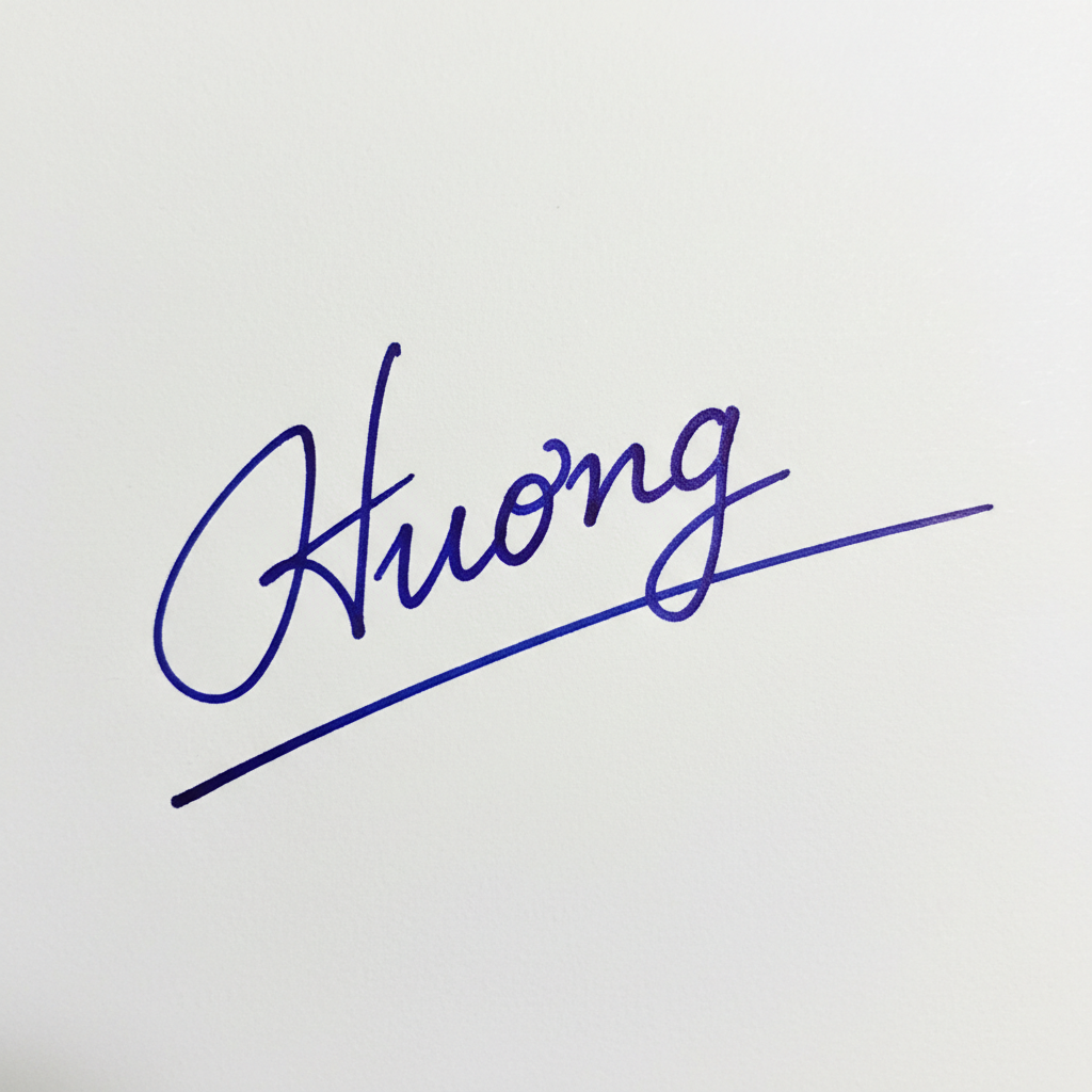 Mẫu chữ ký tên Hương số 3