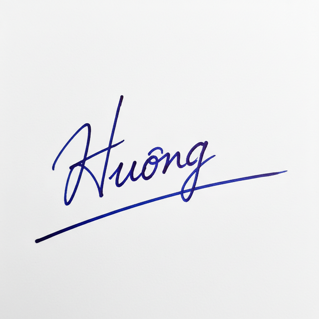 Mẫu chữ ký tên Hương số 3