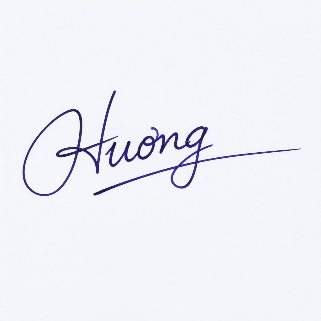 Mẫu chữ ký tên Hương số 4