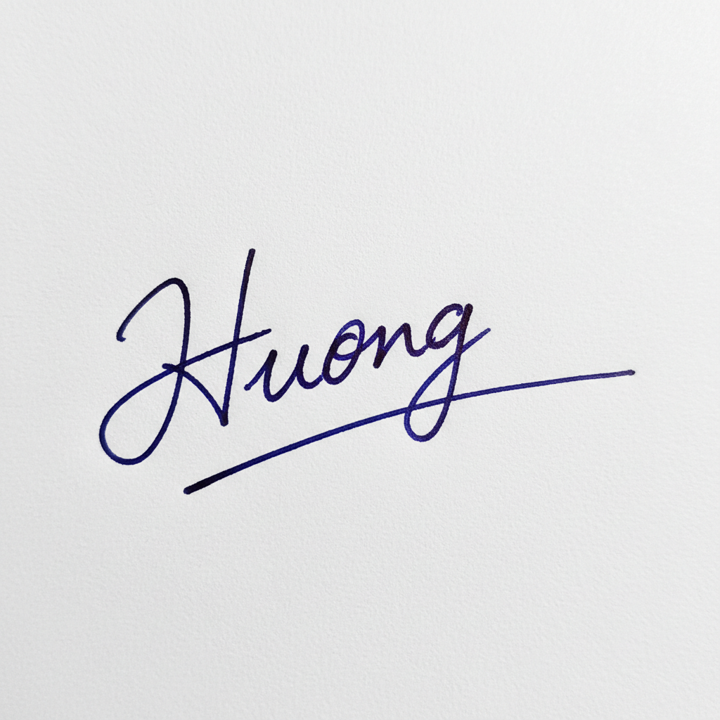 Mẫu chữ ký tên Hương số 4