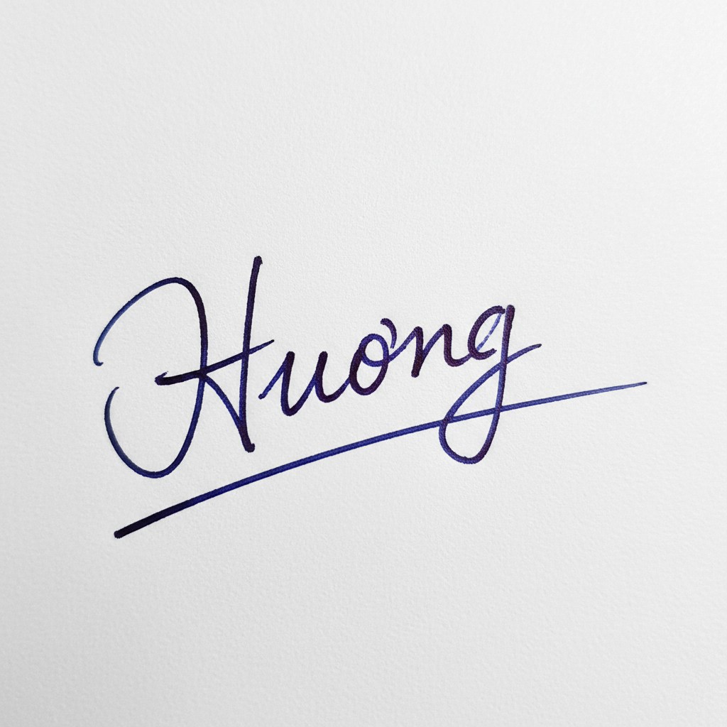 Mẫu chữ ký tên Hương số 4
