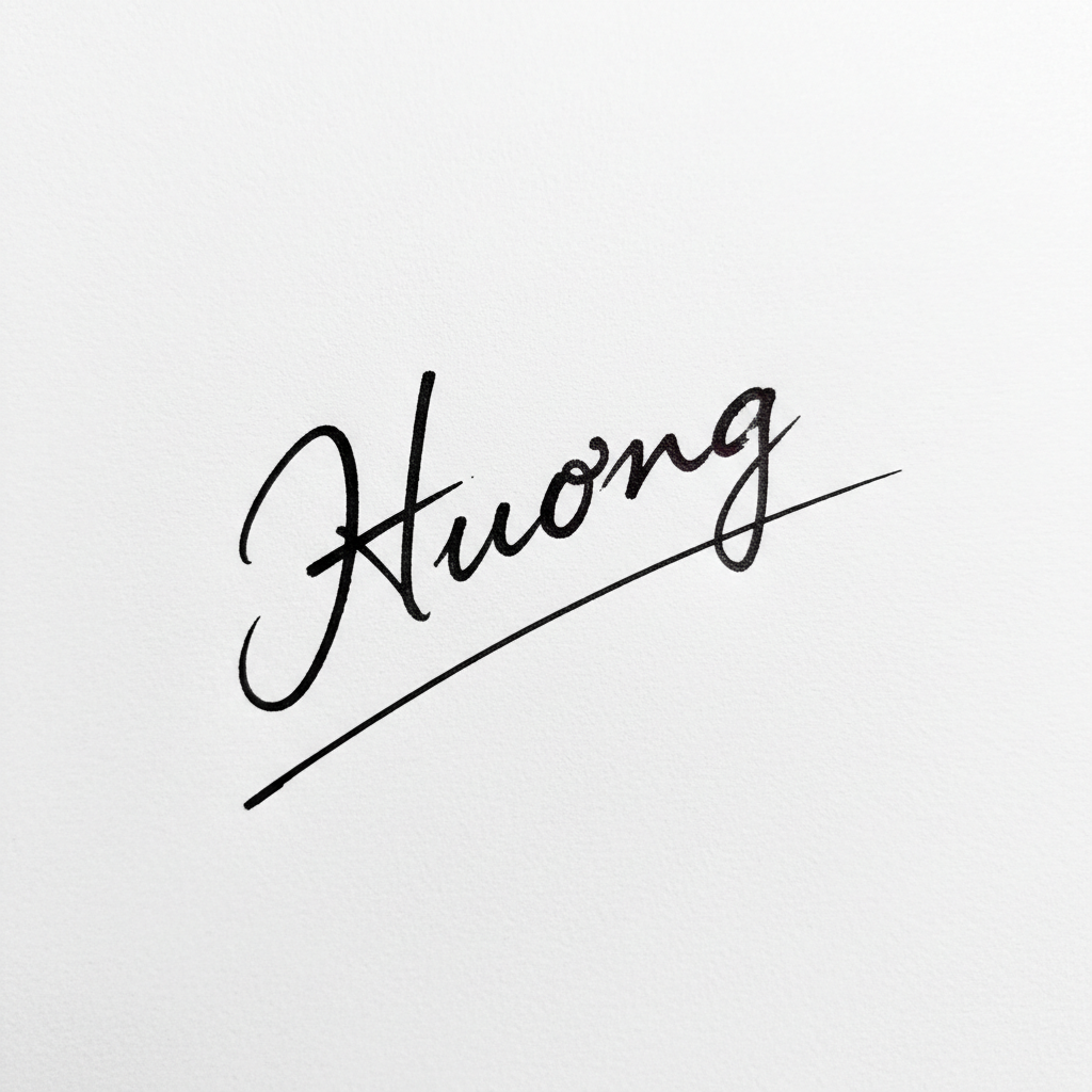 Mẫu chữ ký tên Hương số 5