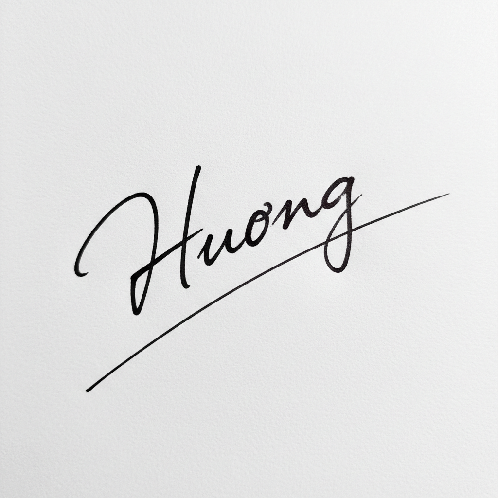 Mẫu chữ ký tên Hương số 5