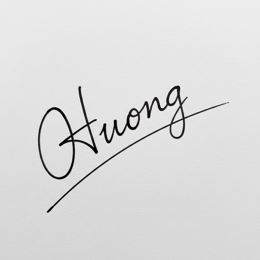 Mẫu chữ ký tên Hương số 5