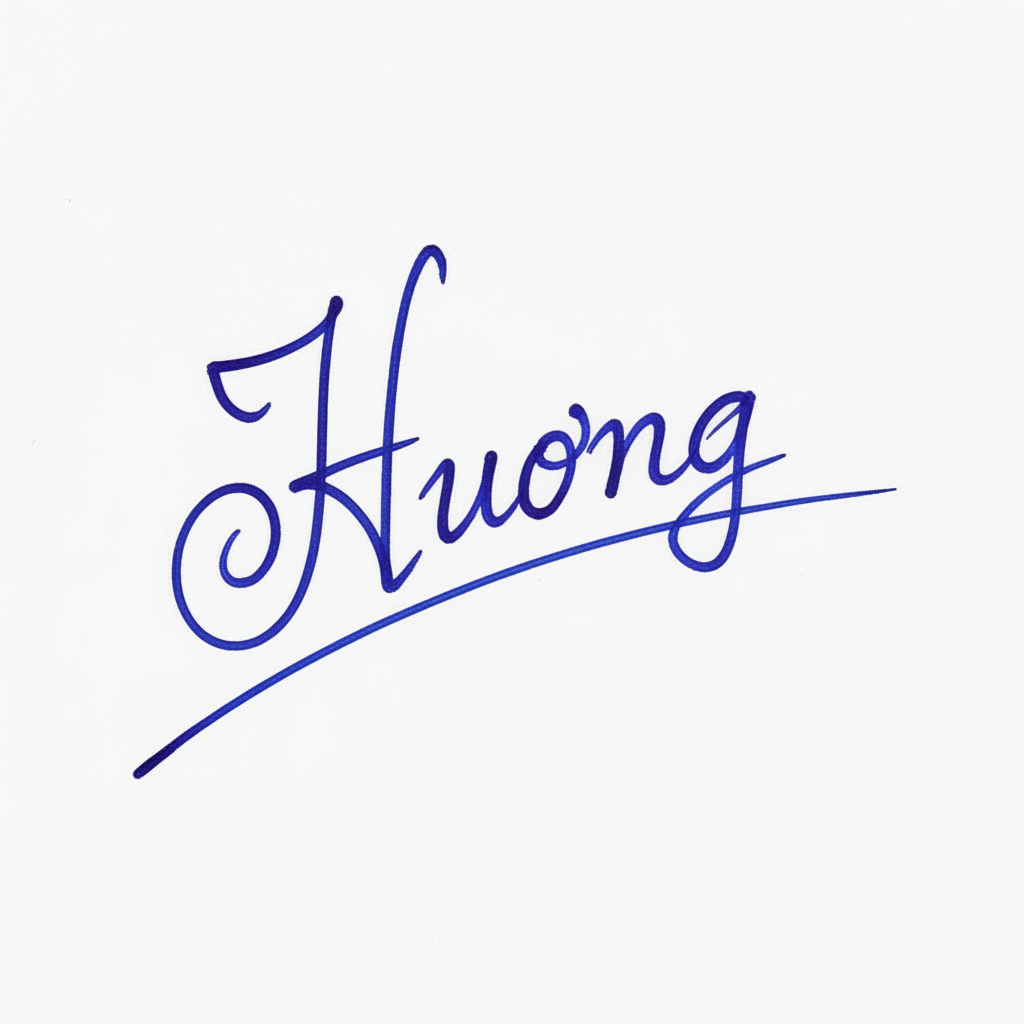 Mẫu chữ ký tên Hương số 6