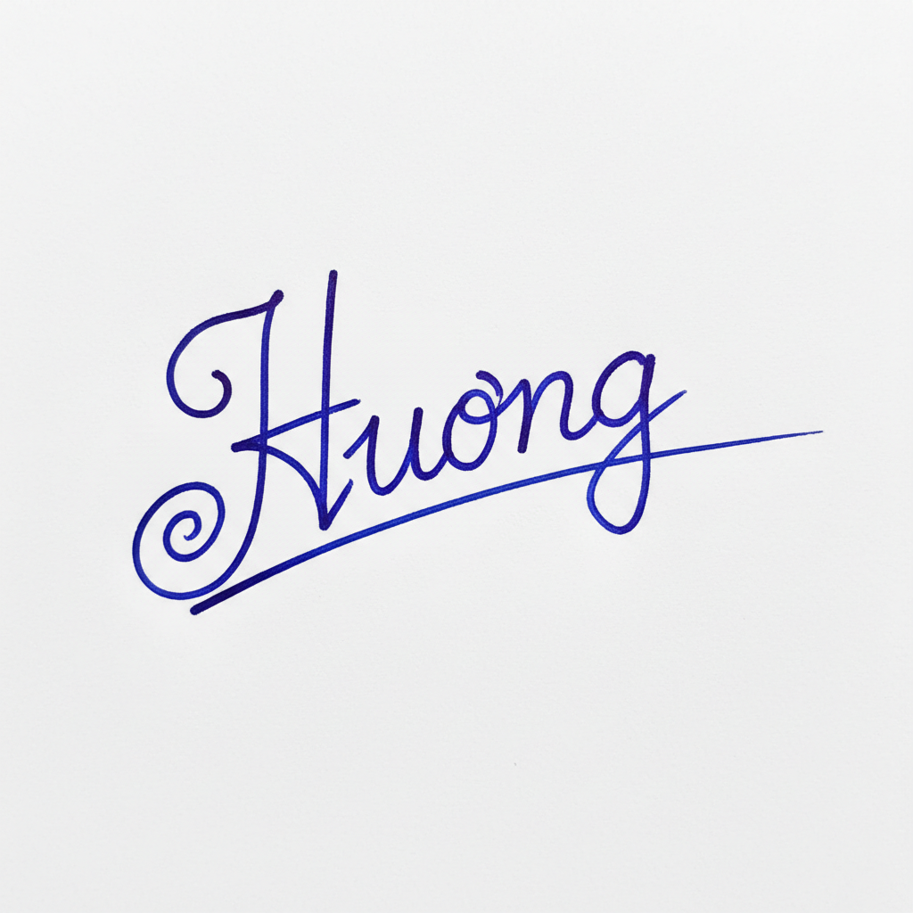 Mẫu chữ ký tên Hương số 6