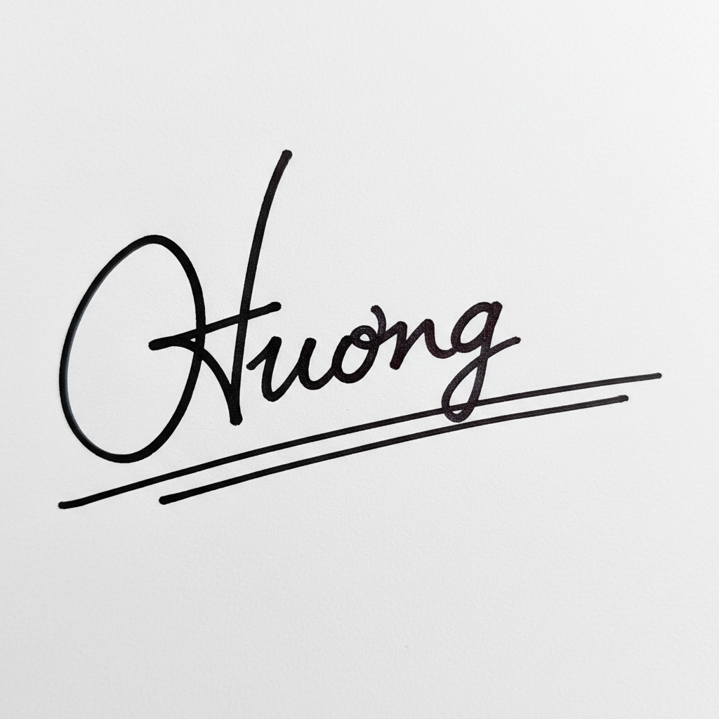 Mẫu chữ ký tên Hương số 7