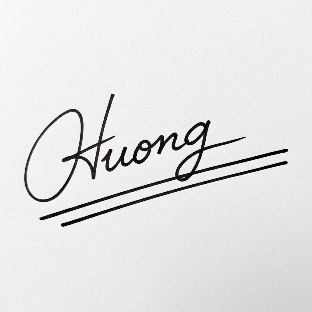 Mẫu chữ ký tên Hương số 7