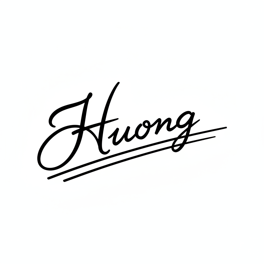 Mẫu chữ ký tên Hương số 7