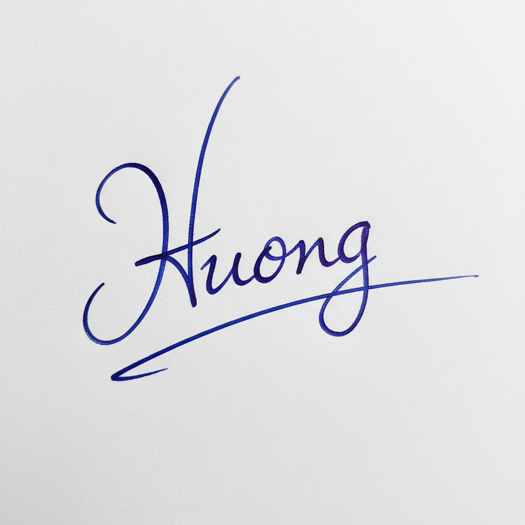 Mẫu chữ ký tên Hương số 8
