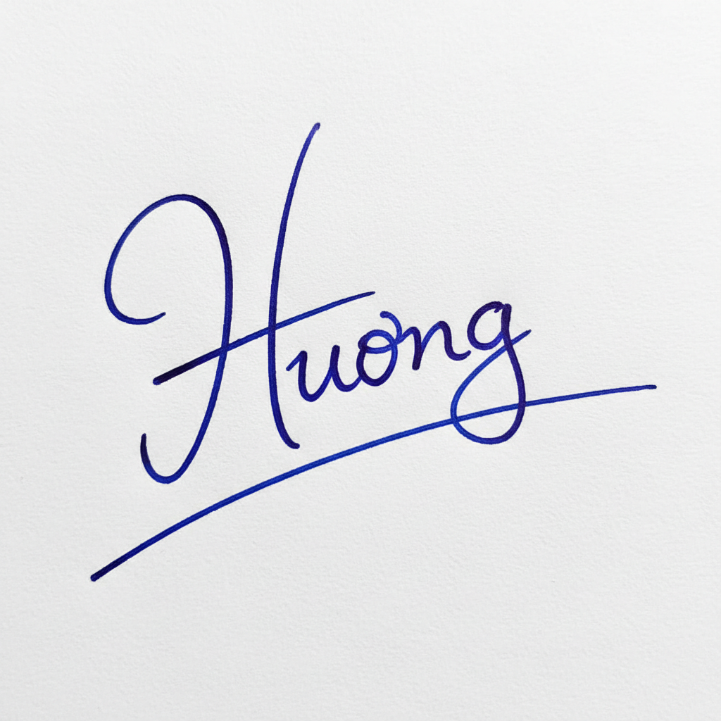 Mẫu chữ ký tên Hương số 8