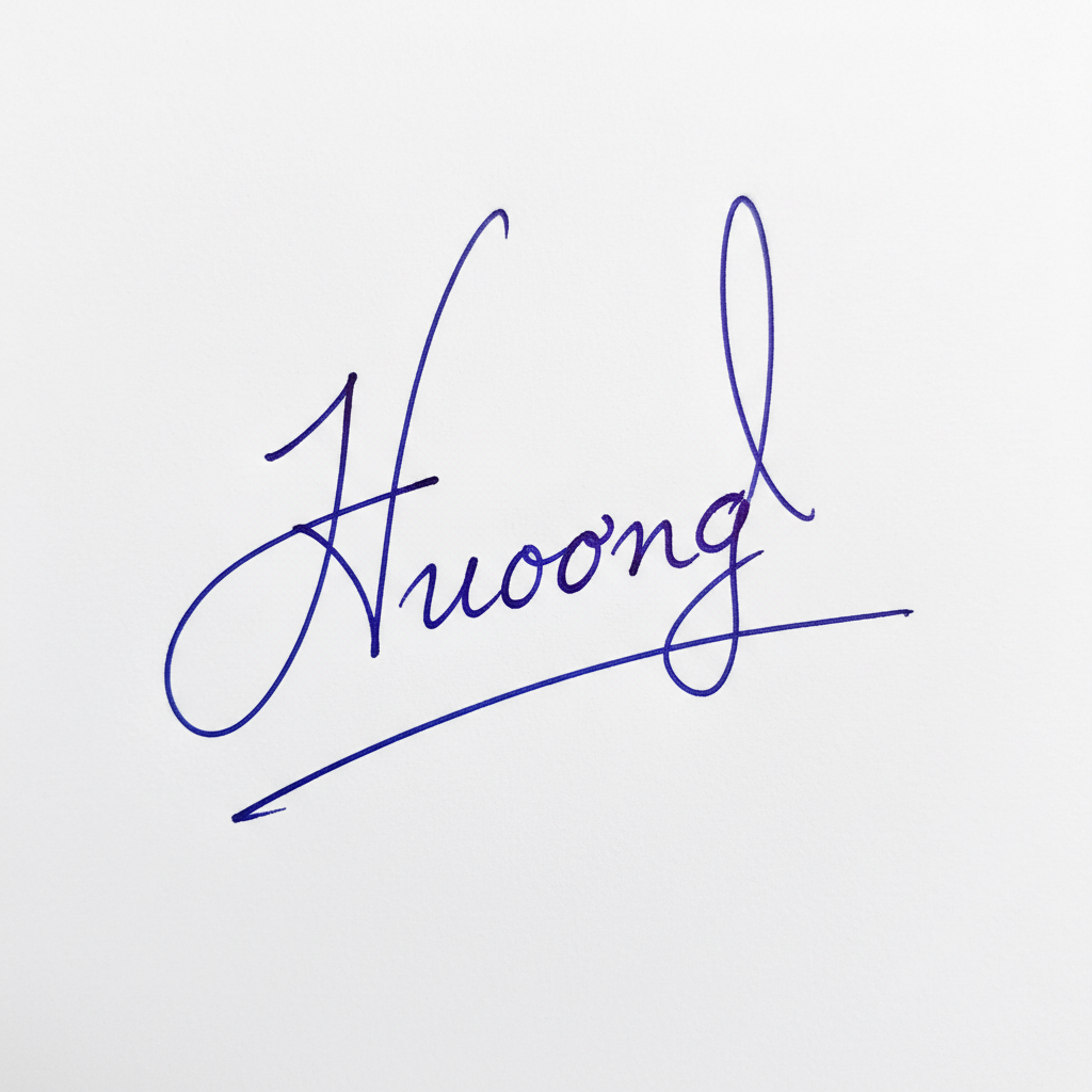 Mẫu chữ ký tên Hương số 8