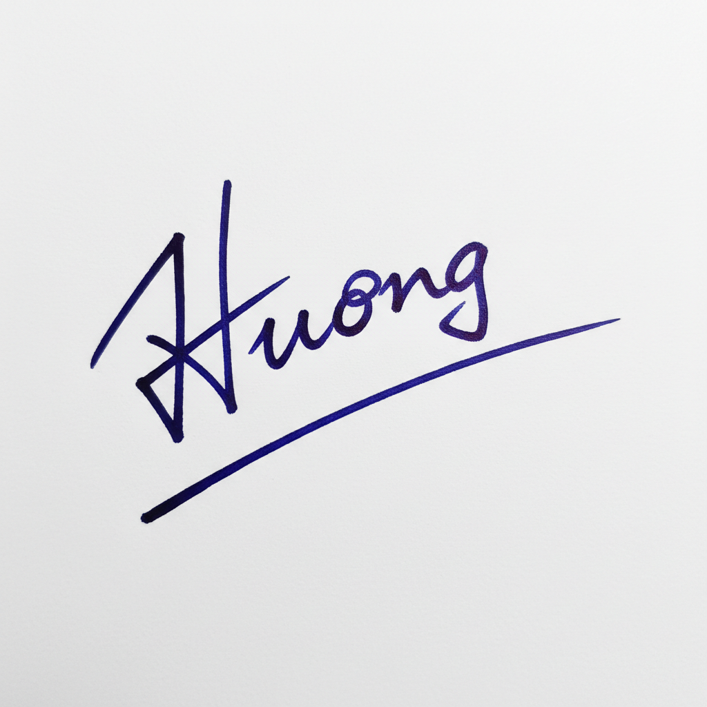 Mẫu chữ ký tên Hương số 9