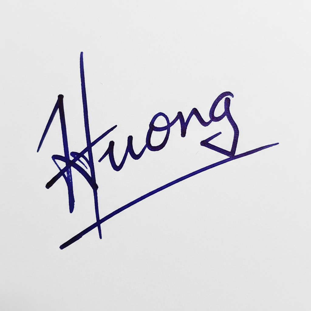 Mẫu chữ ký tên Hương số 9