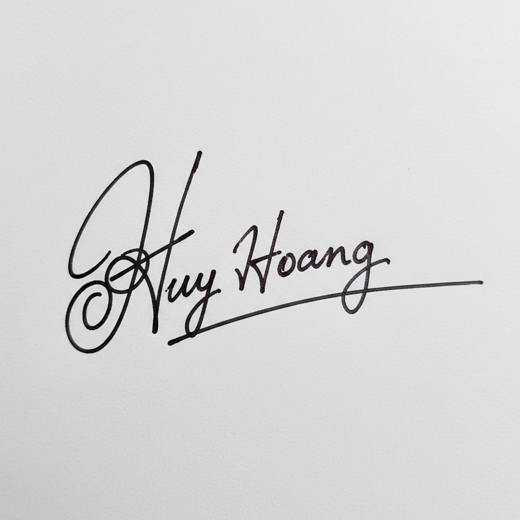 Mẫu chữ ký tên Huy Hoàng số 2
