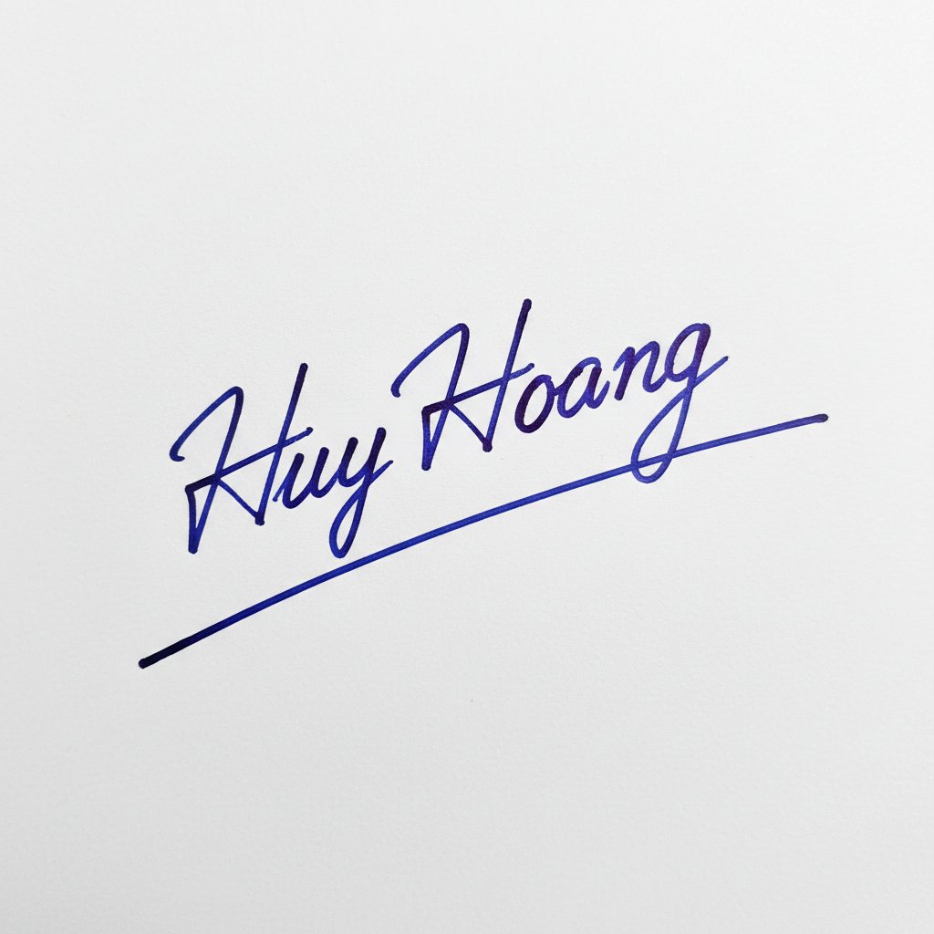 Mẫu chữ ký tên Huy Hoàng số 3