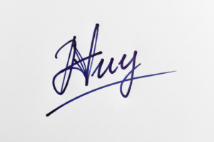 Mẫu chữ ký tên Huy số 1