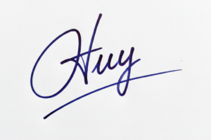 Mẫu chữ ký tên Huy số 1