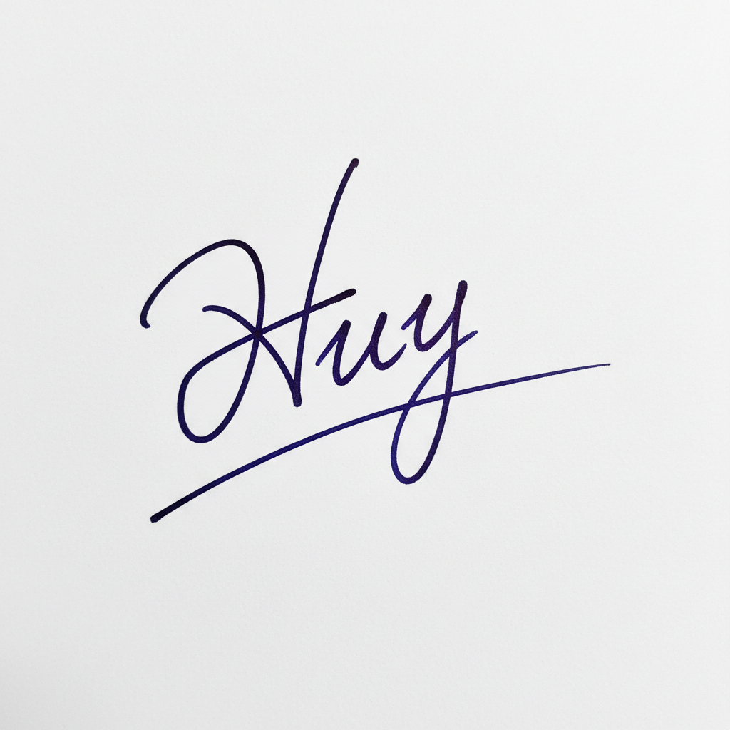 Mẫu chữ ký tên Huy số 1