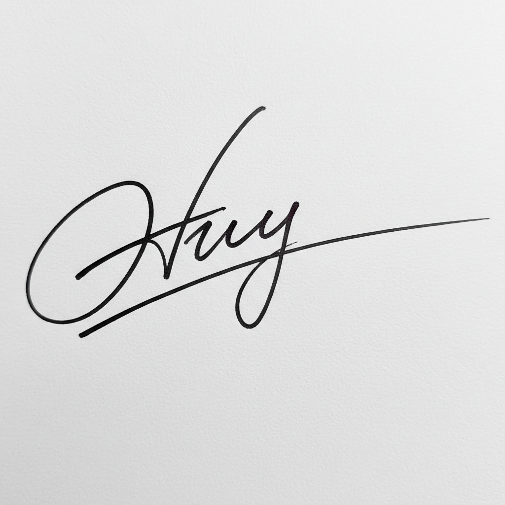 Mẫu chữ ký tên Huy số 10