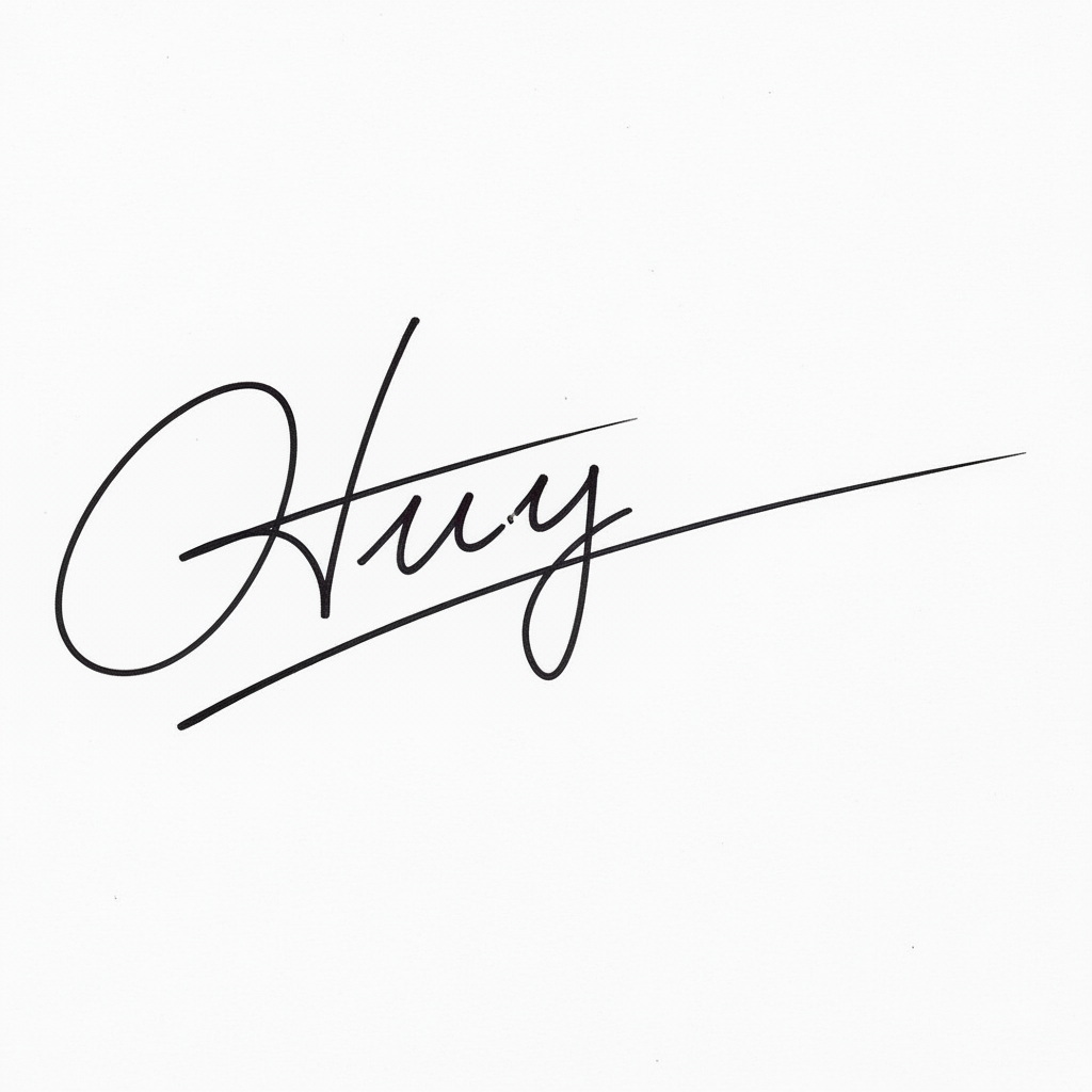 Mẫu chữ ký tên Huy