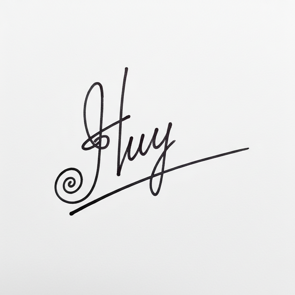 Mẫu chữ ký tên Huy số 2