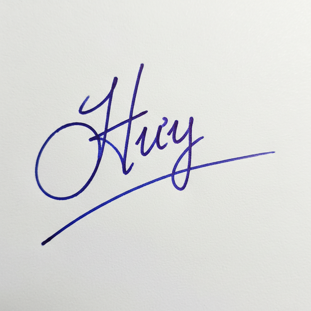 Mẫu chữ ký tên Huy số 6