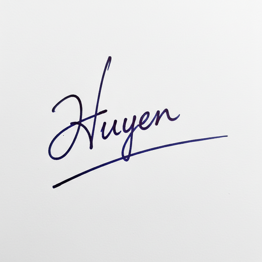 Mẫu chữ ký tên Huyền số 1