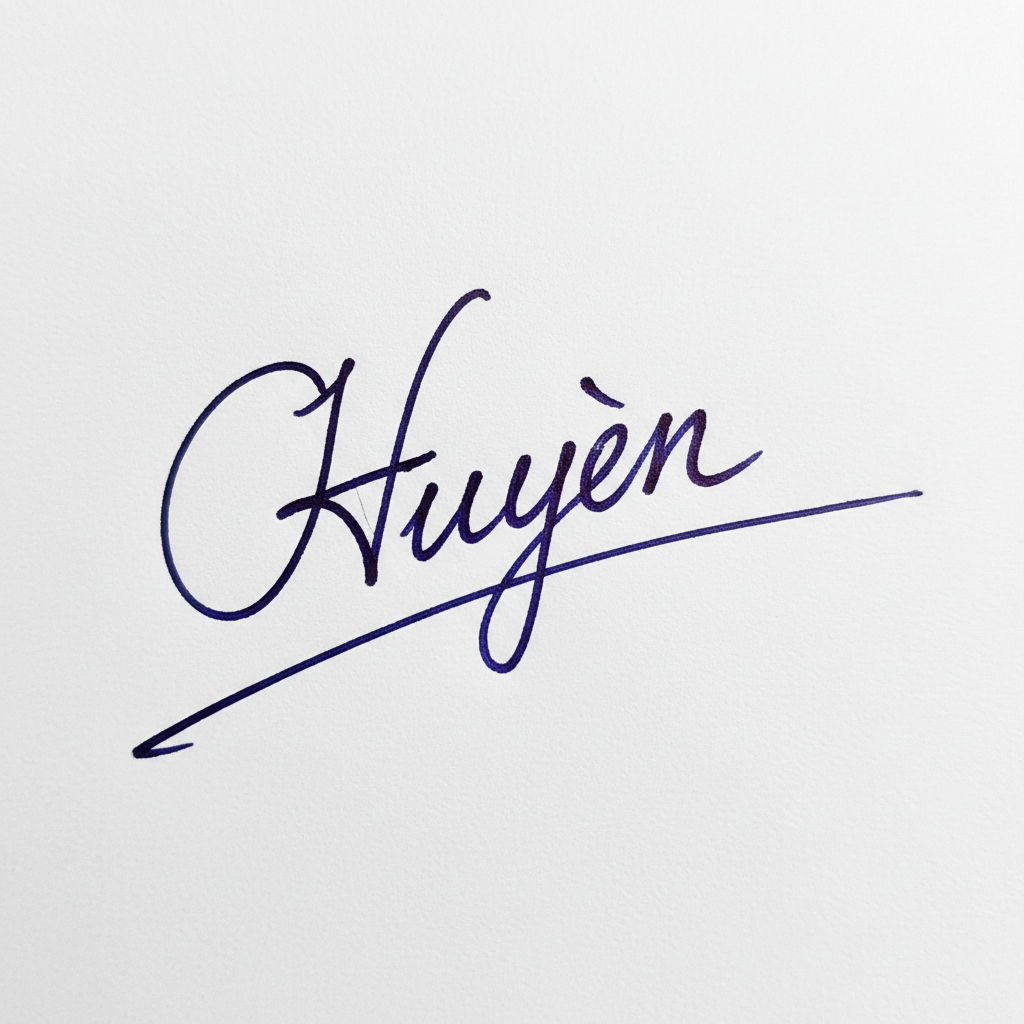 Mẫu chữ ký tên Huyền số 1