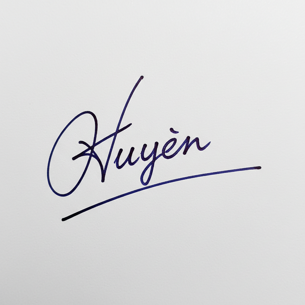 Mẫu chữ ký tên Huyền số 1