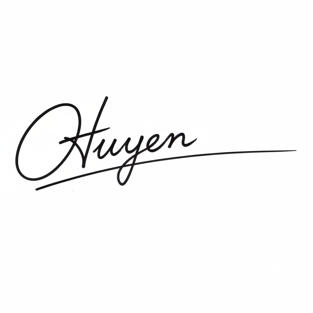 Mẫu chữ ký tên Huyền số 10
