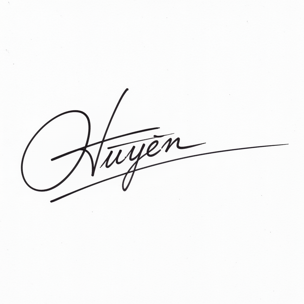 Mẫu chữ ký tên Huyền số 10
